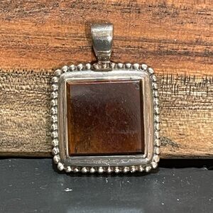 Sterling Silver and Tiger’s Eye Pendant